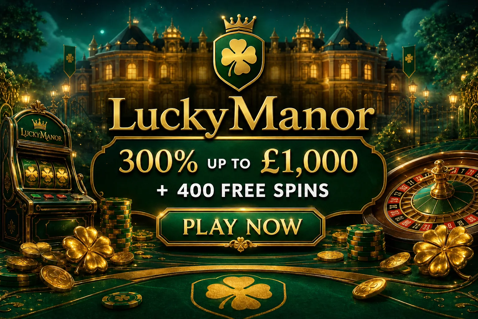 LuckyManor casino promotion